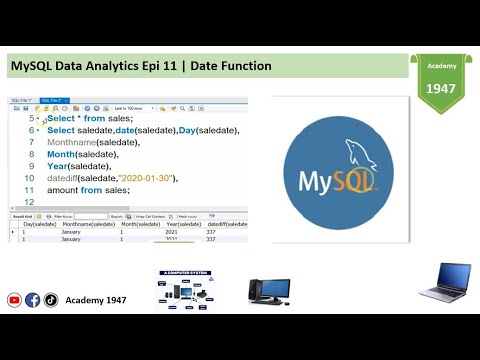 MySQL Data Analytics Epi 11 (Date Functions) | Beginners Tutorial - YouTube