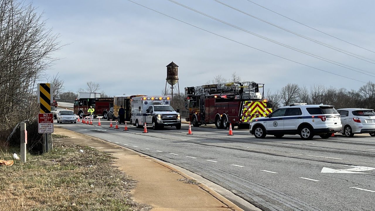 School bus driver injured after crash in Greenville - YouTube