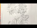 😱 Cute Anime Boy Pencil Sketch | Easy Anime Drawing for Beginners#step by step drawing 💯#trending🔥
