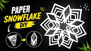 Easy Paper Snowflake Craft ❄️ | Easy DIY Paper Cutting Design