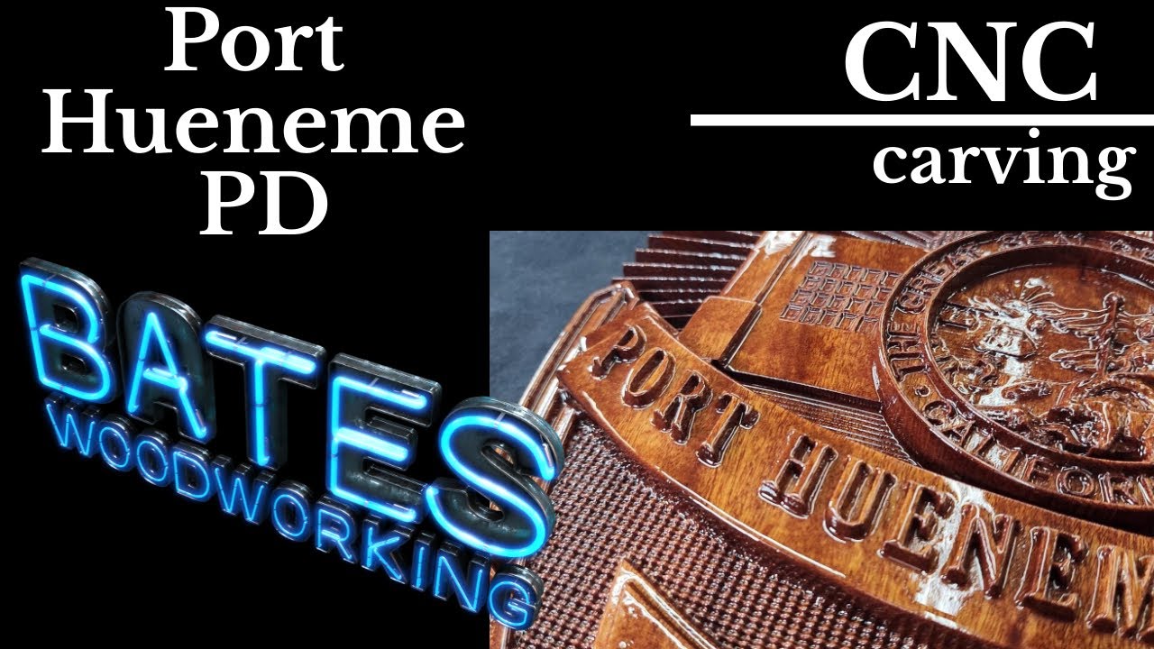 3D CNC carved police badge Port Hueneme Police YouTube