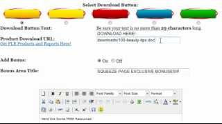 SQUEEZE PAGE TUTORIALS - DOWNLOAD PAGE SETTINGS