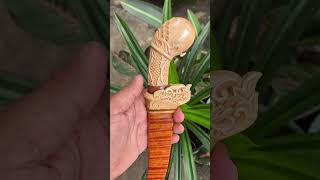 pisau banjar bahan bilah ball bering sarung kayu bawang PB 22 cm
