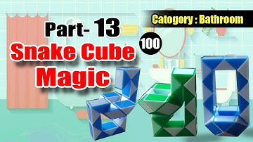 Snake cube Video part 13 ! How to make Toilet with Snake Cube