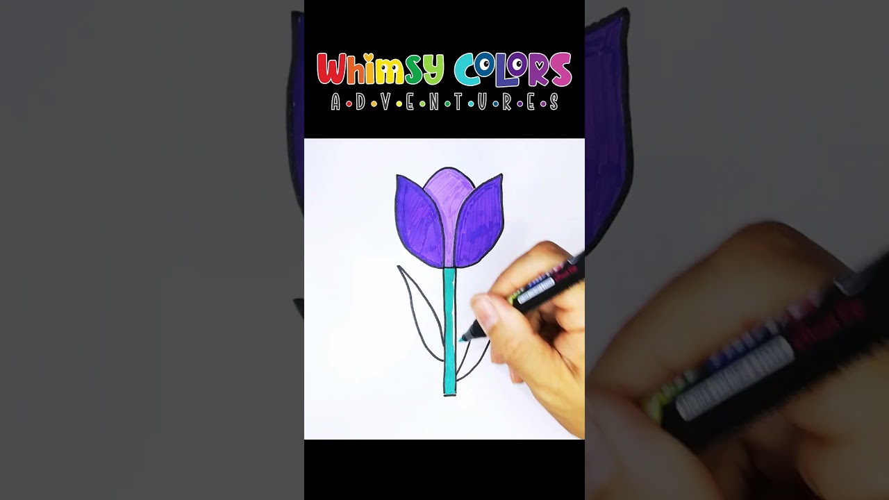 How to Draw a Tulip for Beginners | Step-by-Step Easy Drawing Tutorials