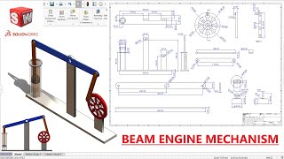 ✅Beam engine mechanism design in SolidWorks | Solidworks tutorial