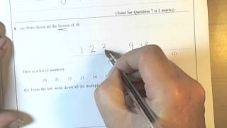 Factors and Multiples GCSE Foundation March 2012