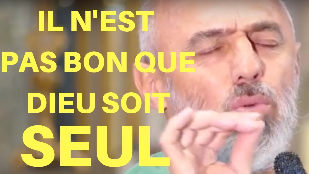 L`HOMME NE PEUT ÊTRE SEUL, DIEU NON PLUS! POURQUOI SÉPARER CE QUE DIEU A UNI...