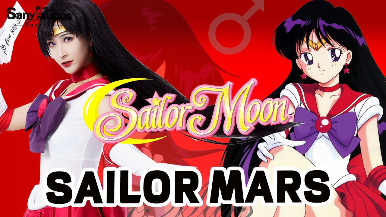 【SanyMuCos】Sailor Moon Classic Sailor Mars Rei Hino Battle Suit Cosplay Costume Detail Show
