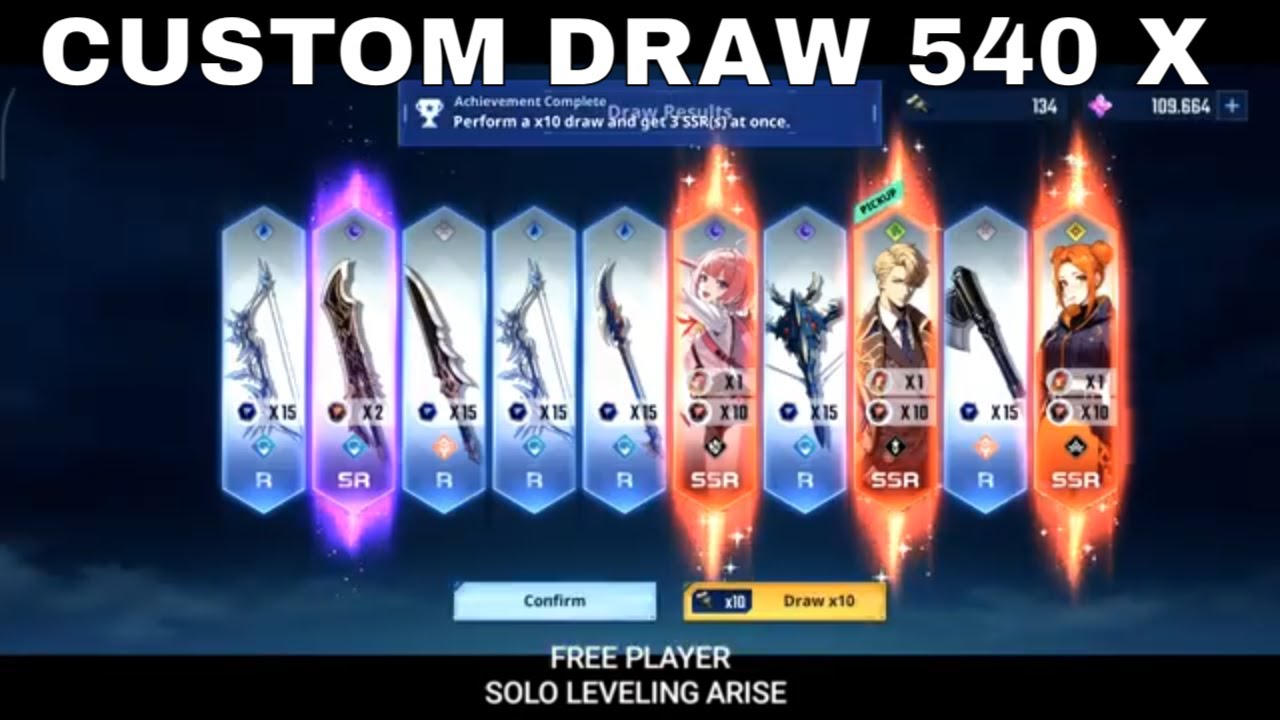 CUSTOM DRAW 540 X ▻ SOLO LEVELING : ARISE - YouTube