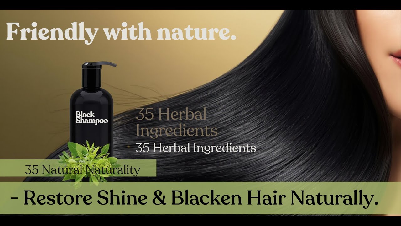 Black Herbal Shampoo 🌿 | 35 Herbs for Naturally Clean, Shiny & Healthy Hair