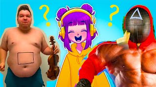 Types of GUARDS in SQUID GAME | 2D blogger reaction on RICH vs BROKE squid game player