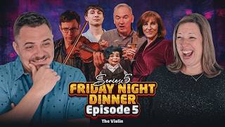 Adam is Forced to Play The Violin! 🤣 Americans React to Friday Night Dinner S5E5