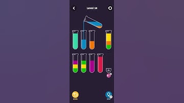 water color sort medium level 34 #watersortpuzzle #watersort #colorsort #colorsortgame
