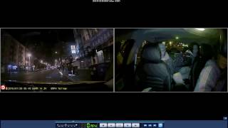 Caught on the Janus V2HD (SF Taxi Robbery at night) видео Янус такси