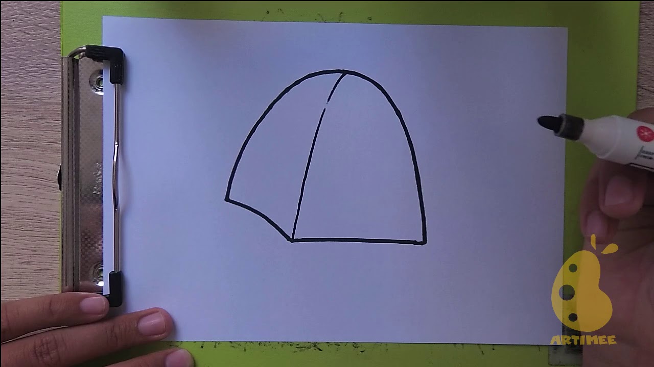 How to Draw Tent - YouTube