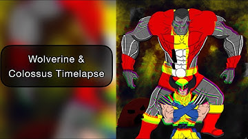 Wolverine & Colossus Timelapse Drawing | Procreate on iPad Pro