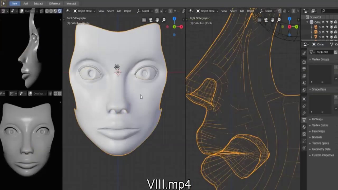 Modeling a Character in Blender 2.8 ( part 2-The Head ) - YouTube
