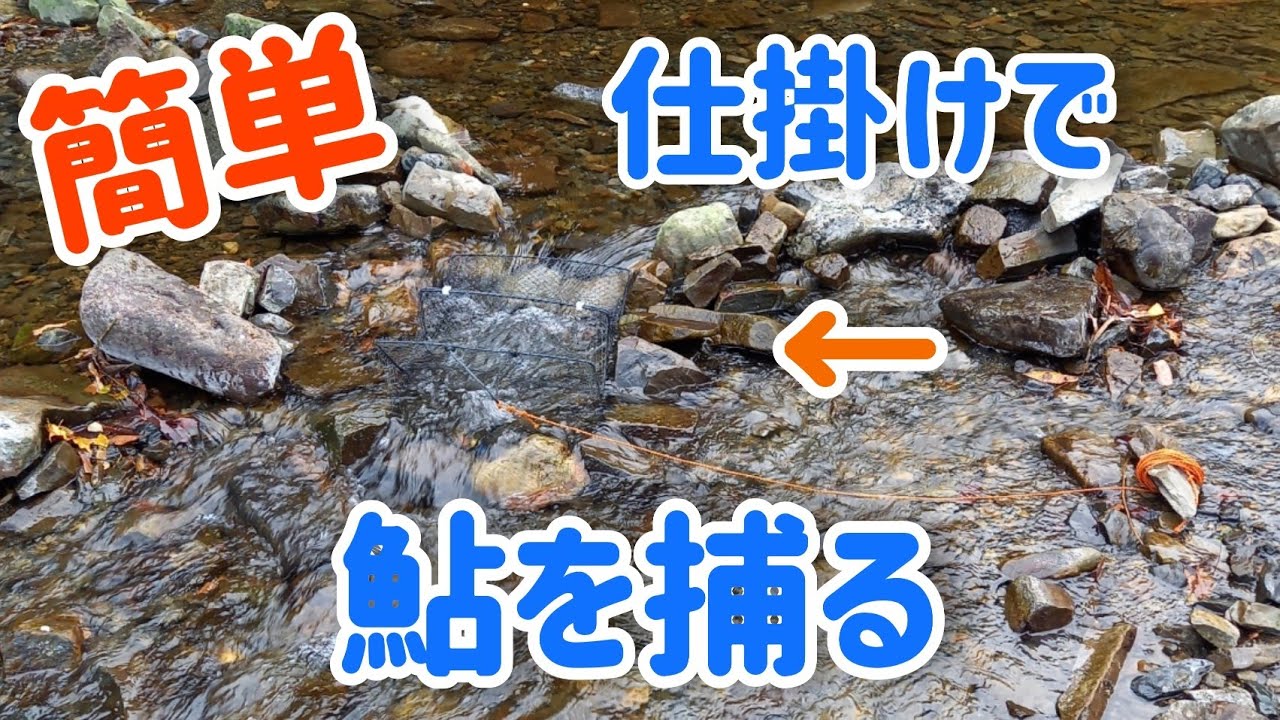 簡単仕掛けで鮎を捕る！
