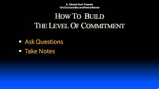 USP Part 10 How To  Build The Level Of Commitment.mov Profile
