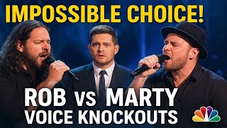 Rob Cole &amp; Marty O'Reilly's Stunning Voices Give Bublé an Impossible Choice | Voice Knockouts | NBC