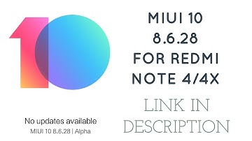 MIUI 10 8.6.28 Alpha For Redmi Note 4/4X