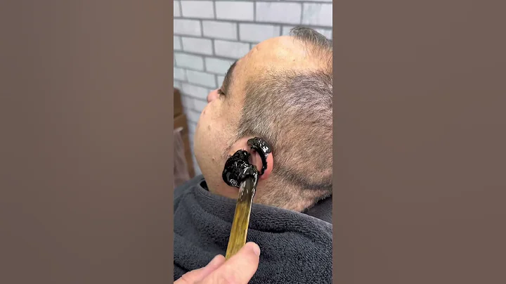 Turkish Barber Ear Waxing 💈Barber C💈#shorts