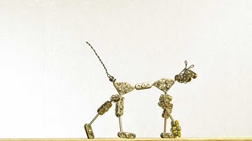stop-motion cat walk cycle