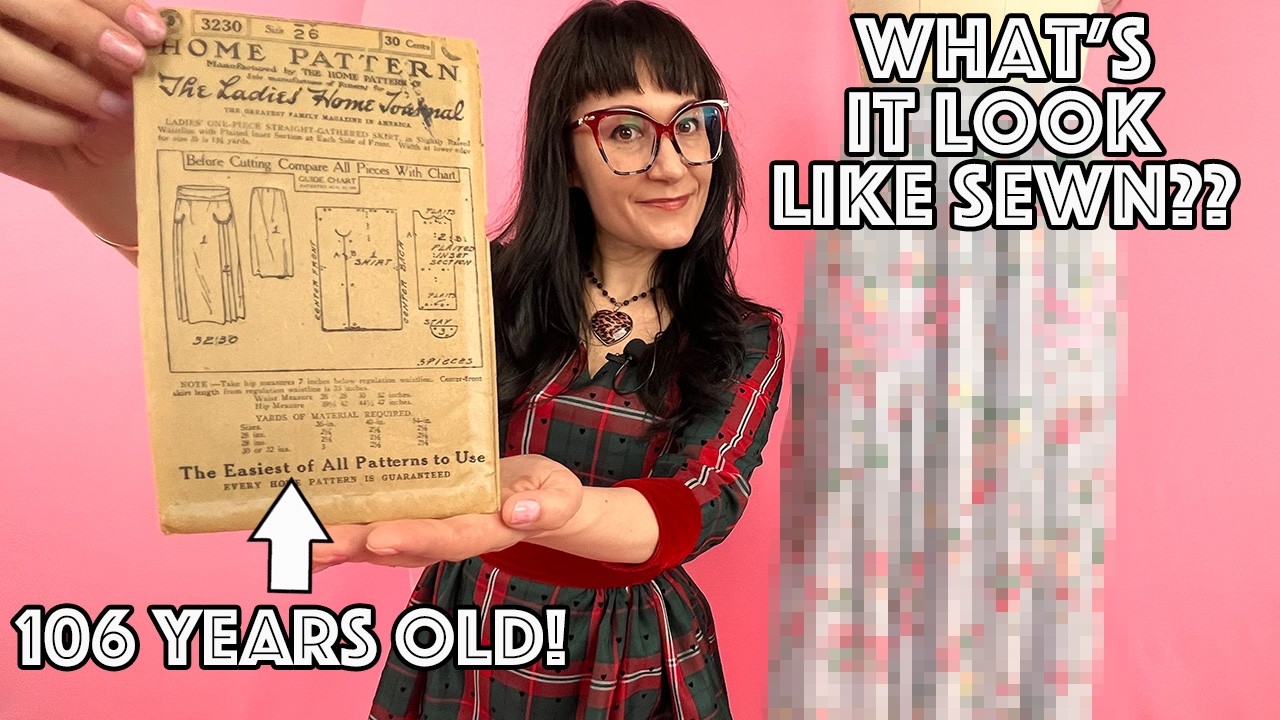 Sewing with a 106 Year Old Vintage Sewing Pattern! All The Tips