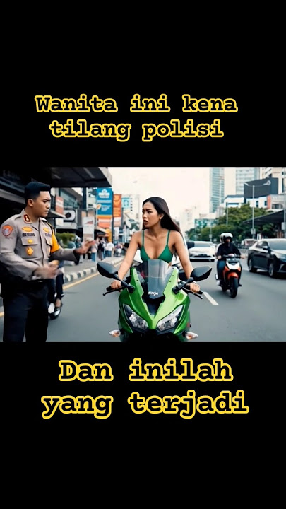 wanita cantik motor ninja kena tilang polisi #shortvideo #shorts #viralvideo #viral #polisi
