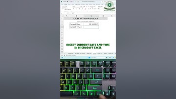 📅✨ Insert Current Date & Time Instantly in Excel using Shortcut Keys! #excelshortcuts #shorts