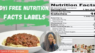 How to Make FDA COMPLIANT Nutrition Label for FREE #SMALLBUSINESS| BUSINESS LAUNCH PREP|EASY RECIPES