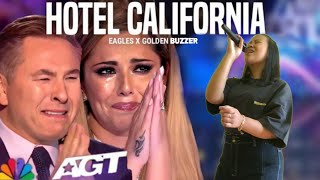 The most extraordinary voice in the world| Made Simon Cowel cry along with the song Hotel California