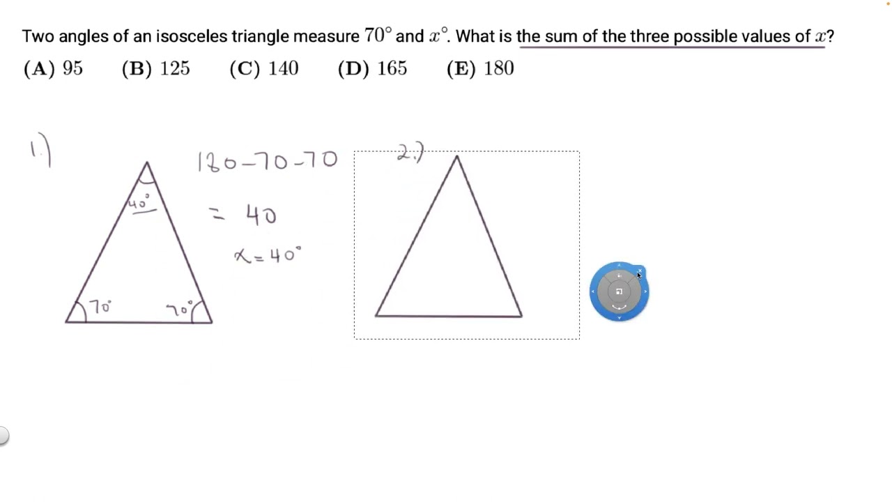 70 Degree Angle Triangle