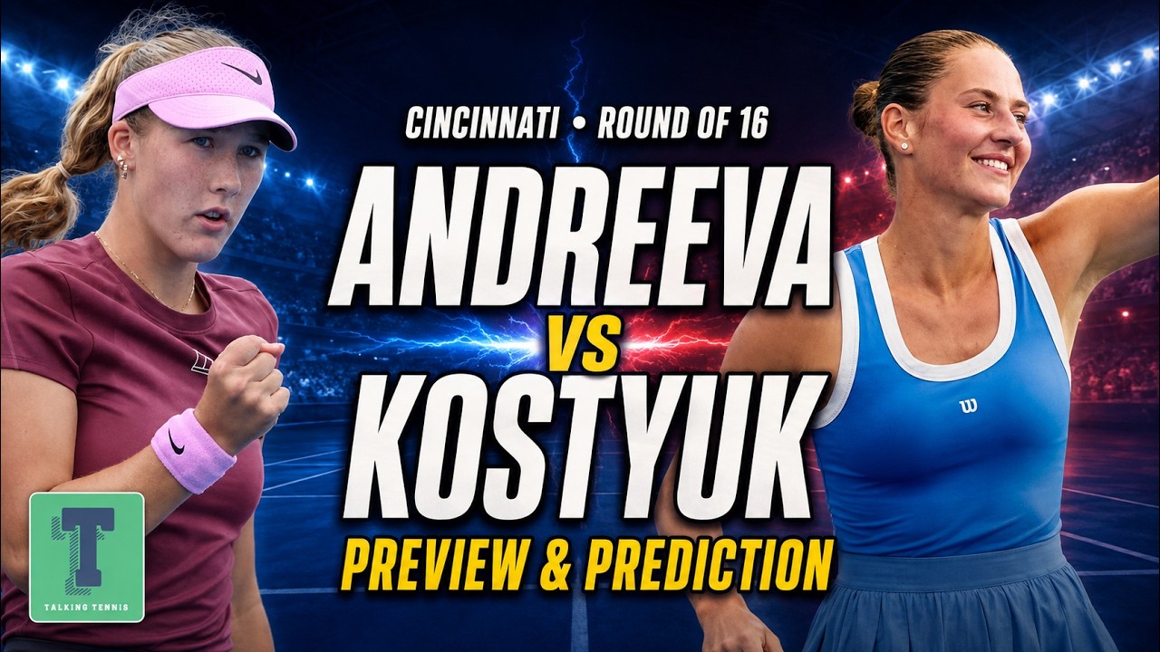 Mirra Andreeva vs Marta Kostyuk | Cincinnati Round of 16 | Preview & Prediction
