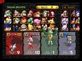 Smash Remix 64: Mario Luigi Vs D.K Yoshi Fox Kirby Pikachu