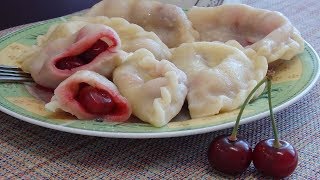 Вареники с вишней. Постное тесто без яиц. Вареники с вишней. Постное тесто без яиц.