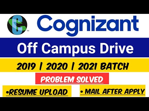Cognizant Off campus drive - 2019 | 2020 | 2021 Batch - Science and Engineering Graduates can Apply