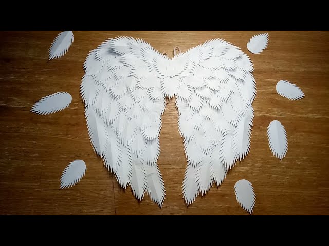 BUDGET-FRIENDLY AND EASY ANGEL WINGS / DIY ANGEL WINGS MADE OF PAPER - YouTube budget-friendly-and-easy-angel-wings-diy-angel-wings-made-of-paper-youtube