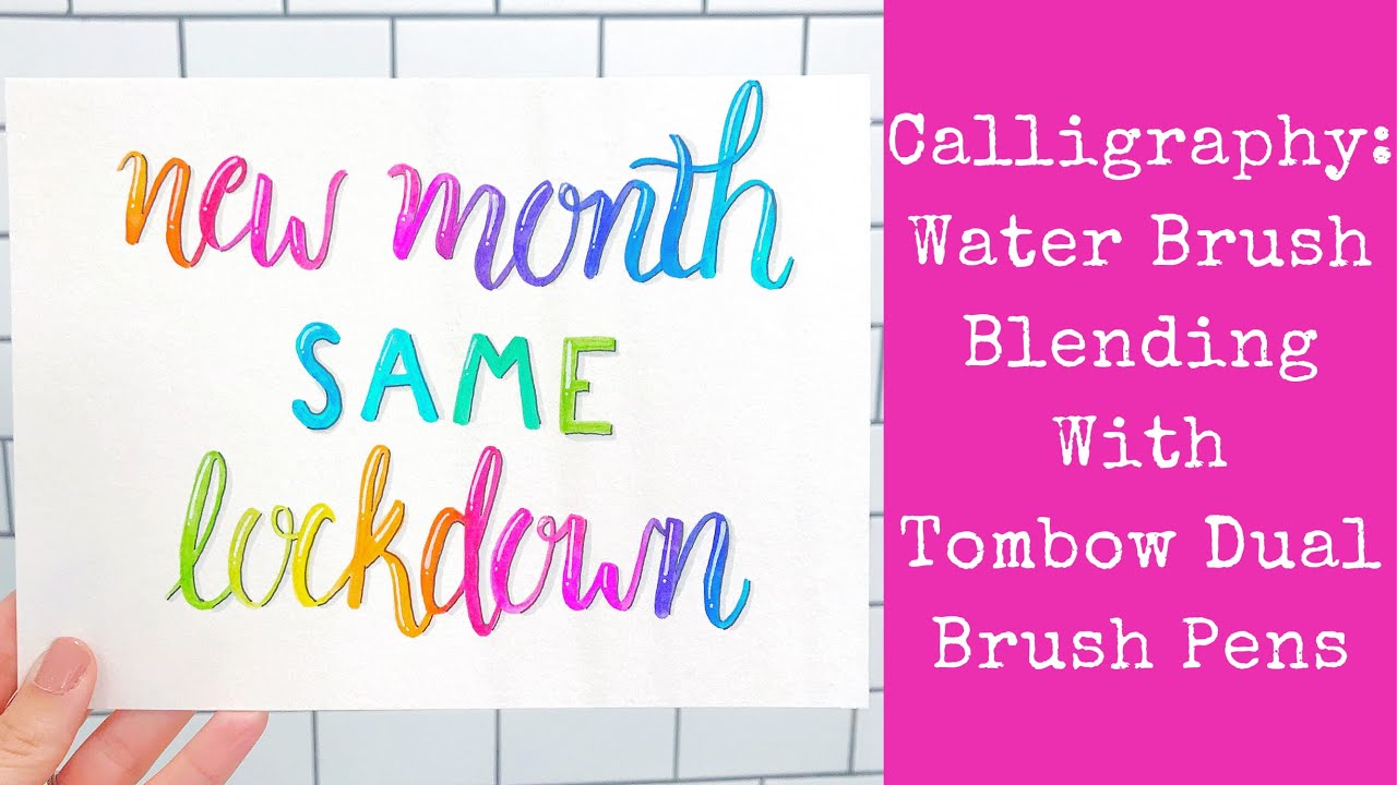 Tombow Brush Lettering Tutorial: How to Blend Tombow Markers - Persia Lou