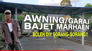 Bina sendiri garaj kereta / awning kos rendah guna C-Channel / Baja Ringan