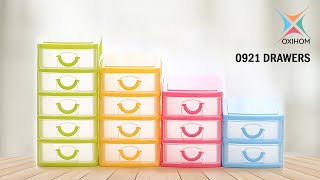 Oxihom S0921D Laci Plastik Susun 5 Mini Drawer Storage Cabinet
