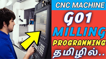 CNC MILLING G01 PROGRAMMING EXPLAINING IN TAMIL | #cnc #cncprogramming #cnctraining
