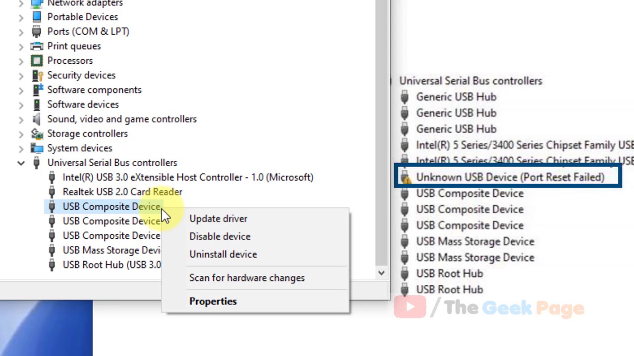 Fix Unknown USB Device Reset Failed) YouTube