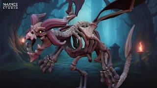 Stylized Skeletal Dragon: Features Overview