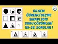Bilsem Öğrenci Seçme Sınavı 2016 (19-28.sorular)