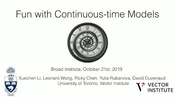 MIA Special Seminar: David Duvenaud, It