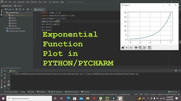 how to plot an exponential function in python | plotting exponential function in pycharm