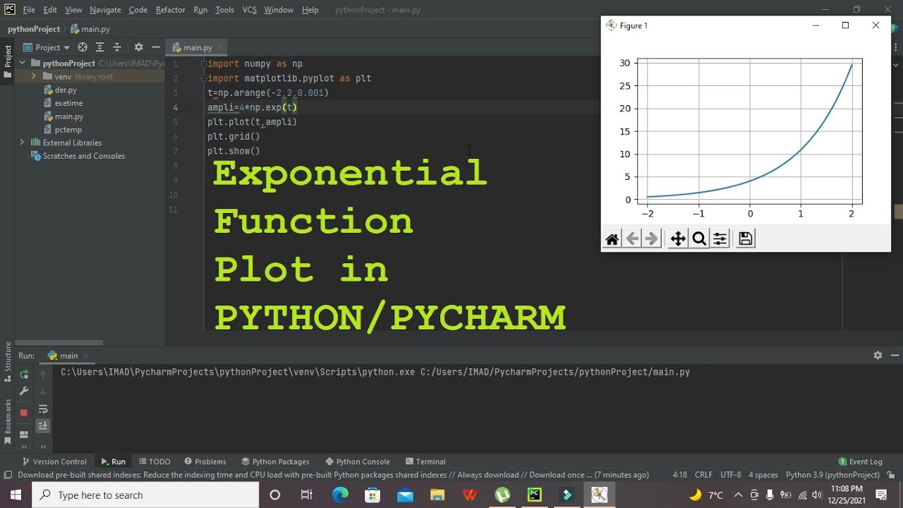 How To Plot Exponential Function In Python