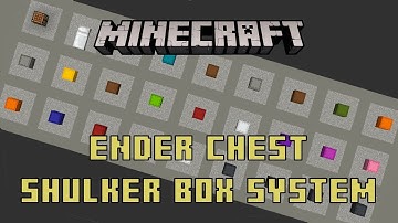 Ender Chest Shulker Box System | Minecraft Tutorial | CarlRyds Specials